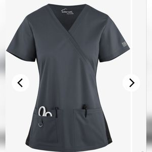 Butter-Soft STRETCH Women's 3-Pocket V-Neck with Side Knit Panels Scrub Top